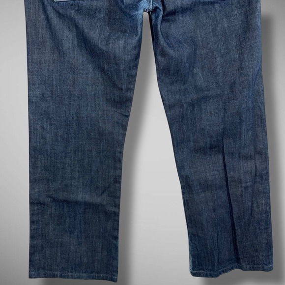 G-Star‎ Raw Jeans Mens 34x28 Blue Dark Wash Coder Straight Embroidered Hemmed - Picture 4 of 13